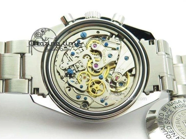 0516 Refined Speedmaster 50th Anniversary Black Dial On SS Bracelet 8232